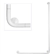 Badkamer-toilet hoekhandgreep 90 graden 150 x 110 cm RVS wit