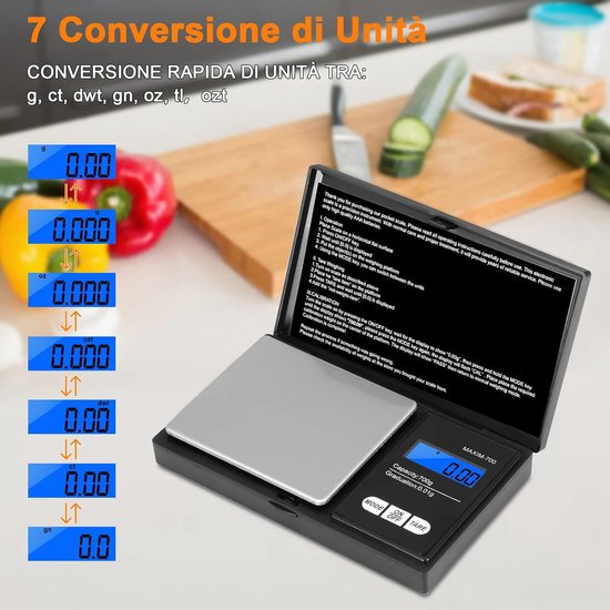 Digitale Mini Precisie Keukenweegschaal - 200g / 0,01g. Compact