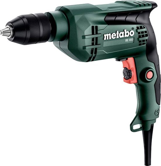 Metabo BE 650 Boormachine - 650W - Vario-Elektronica (V) - Snelspanboorkop Futuro Plus - Rechts-/Linksomdraaiend - Compact & Lichtgewicht - 600741850