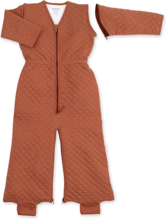 BEMINI Babyslaapzak - MAGIC BAG 24-36m - TOG 1.5 - Pady quilted jersey - Brick