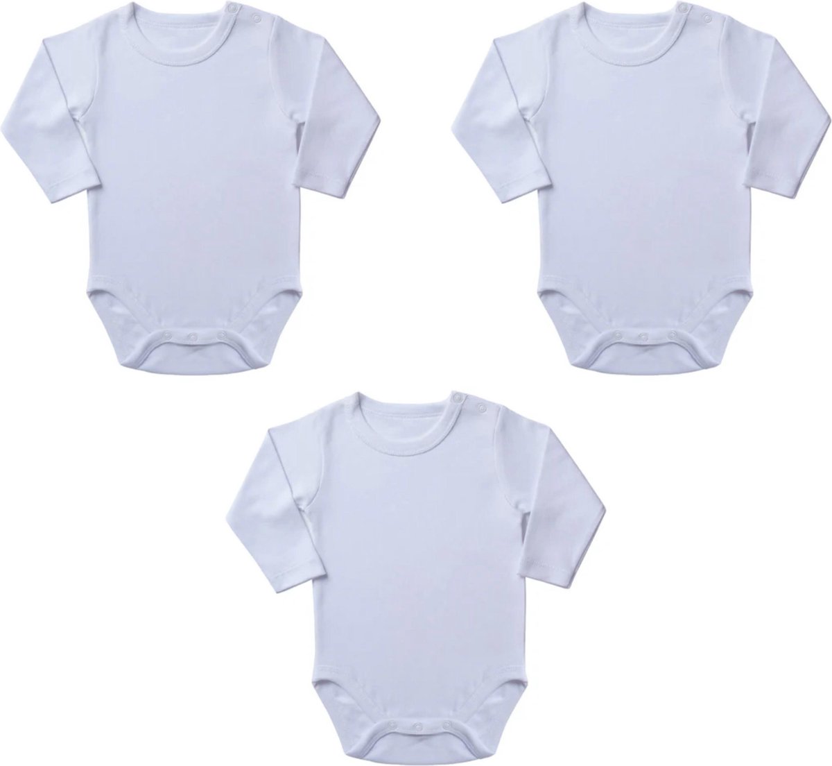 Embrator Baby Rompers lange mouw 3-stuks maat 9-12 maanden