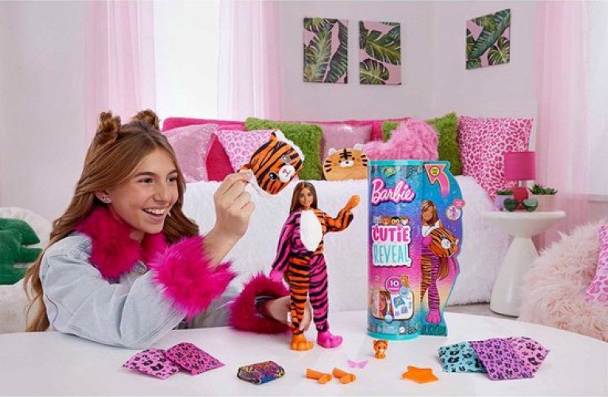 Barbie Cutie Reveal Jungle - Barbiepop - Tijger met verrassingsaccessoires — afbeelding 5