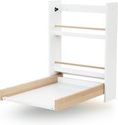 AT4 - Inklapbare luiertafel aan de muur ESSENTIEL in hout Wit en Beuken