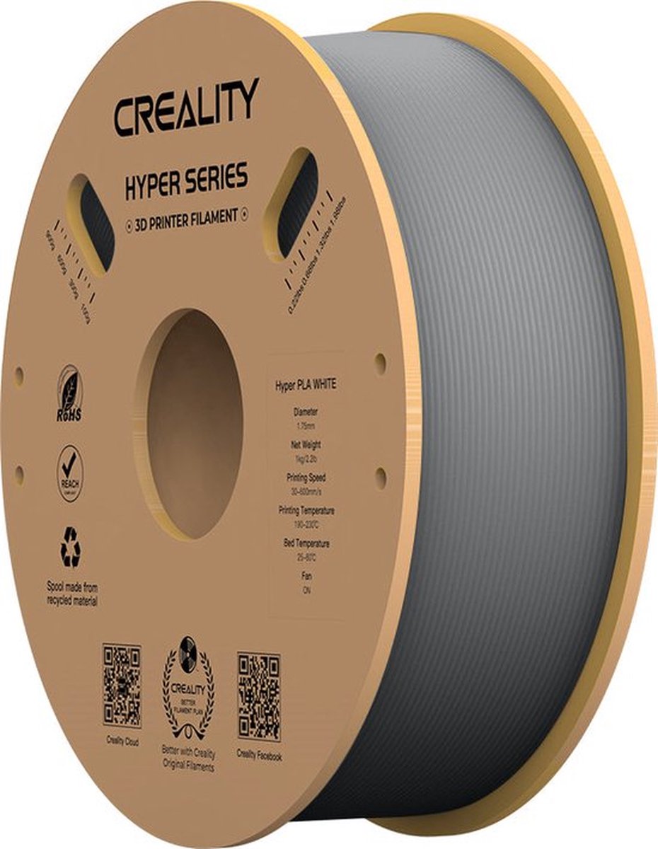 CREALITY HYPER PLA FILAMENT - 1.75 MM - 1 KG - GRIJS