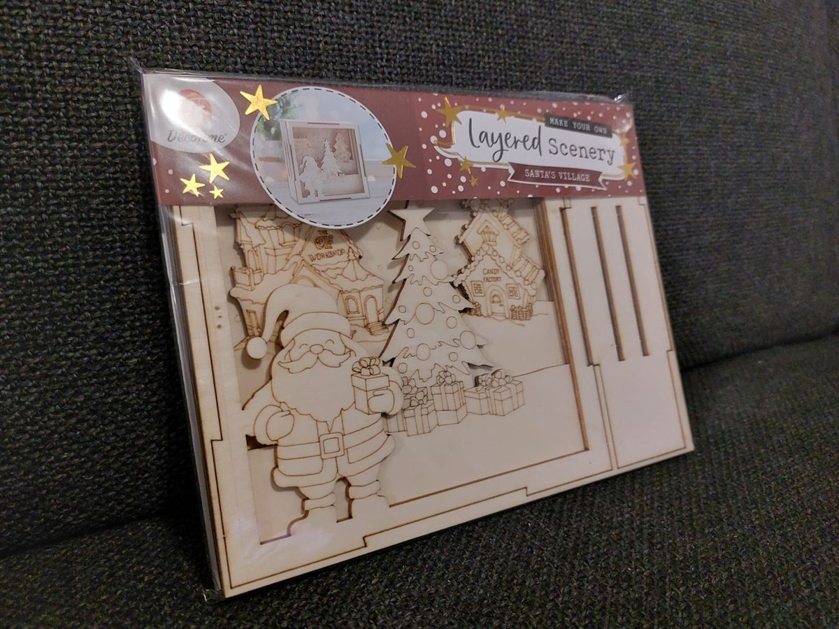 Kerst Knutselset - Houten 3D-Kerstdorp - 3D Kerstdecoratie - Houten Kerstdecoratie - Kerst Scenery - Kerstknutselen voor Kinderen