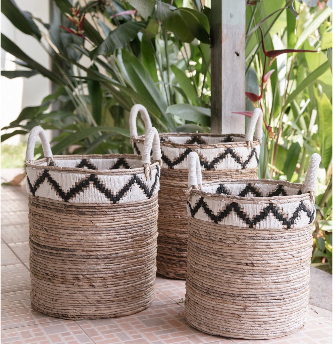 Goedkoopste Large mand | Wasmand | Plantenmand DALU gemaakt van bananenvezel