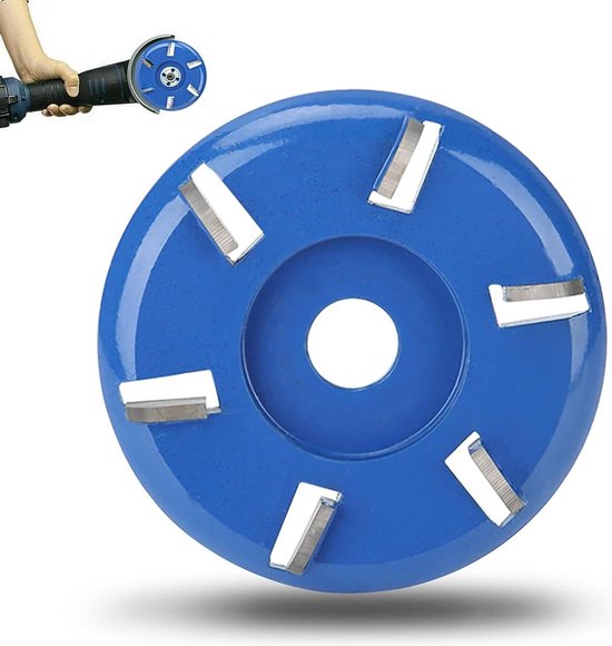 Outil de disque de sculpture sur bois Power - Fraisage du bois - Meulage du travail du bois - Polissage - Diamètre 90 mm - pour meuleuse d'angle d'ouverture de 16 mm