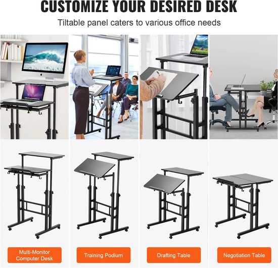 Laptopkar DB5 - Mobiele werkplek - Medical IT Shop