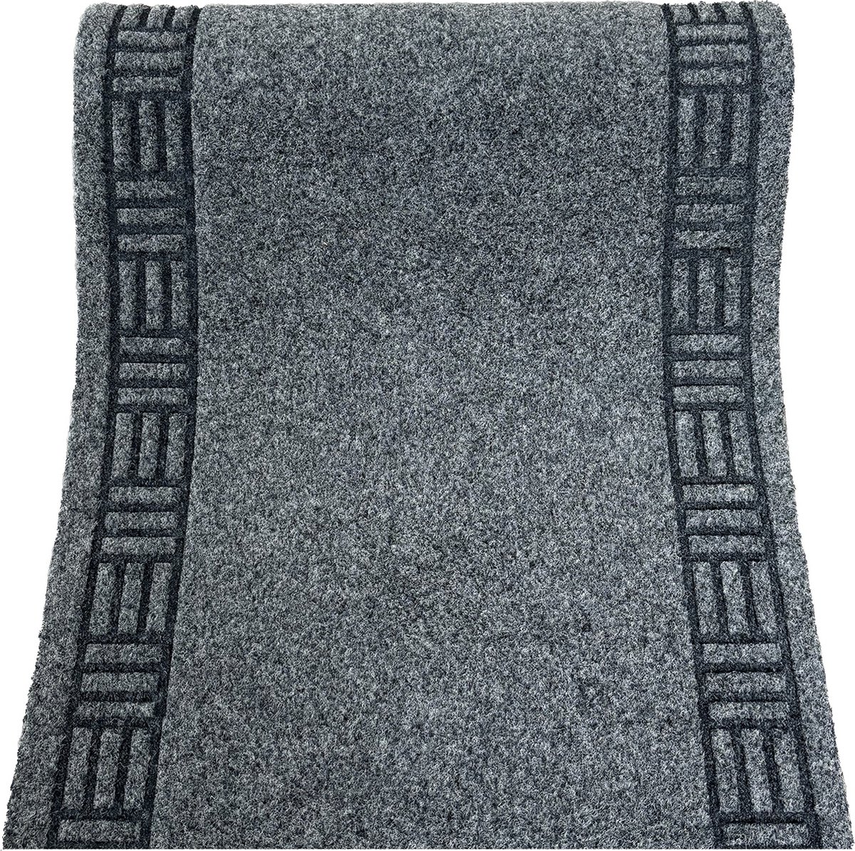 JYG Tapijtloper - Keukenloper - 66x350cm - Monaco Grijs - 66cm breed - - variabele lengtes - antislip - onderhoudsvriendelijk - vloerkleed - op maat - vloerkleed hal - tapijt inkom - kitchenrunner