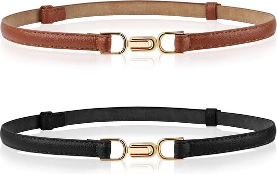 Bruine Leren Riem met Gesp - 131cm Lengte - Broekriem
