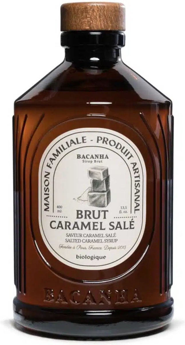 Bacanha - brut caramel salé - gezouten karamel - salted caramel syrup - koffie siroop - bio
