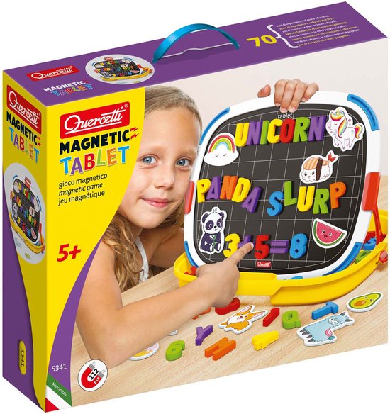 Tablet Magnetique lettres et chiffres, +4a Quercetti main image 0