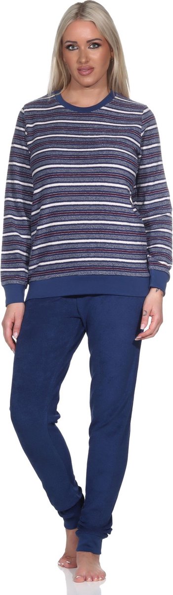 Normann dames pyjama badstof 73172 - Blauw - L 44/46