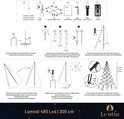 Instructies voor het monteren van de Lumedi 3 meter hoge LED kerstboom met afstandsbediening.