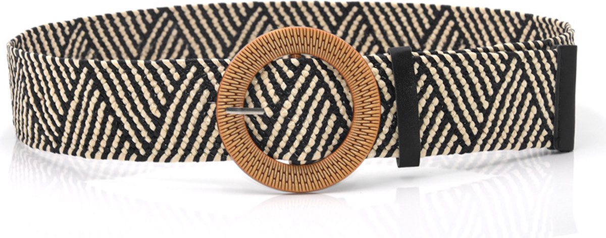 Suosdey 2-pack geweven elastische riem voor vrouwen met speldgesp, geweven riem voor vrouwen en meisjes, Suitable for waist size 38-42 Suosdey 2-pack geweven elastische riem voor vrouwen met speldgesp, geweven riem voor vrouwen en meisjes, Suitable for waist size 38-42