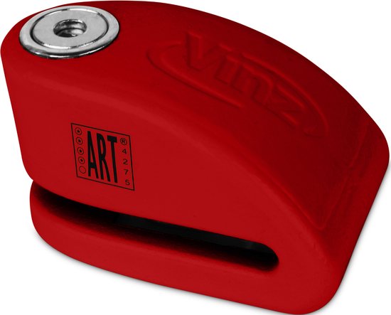 VINZ Pico Schijfremslot ART 4 Gekeurd met Alarm - Inclusief Tasje & Reminderkabel - Automatisch geactiveerd Alarm - Motorslot Remschijfslot ART 4 goedgekeurd voor de Verzekering - Rood van VINZ — afbeelding 4