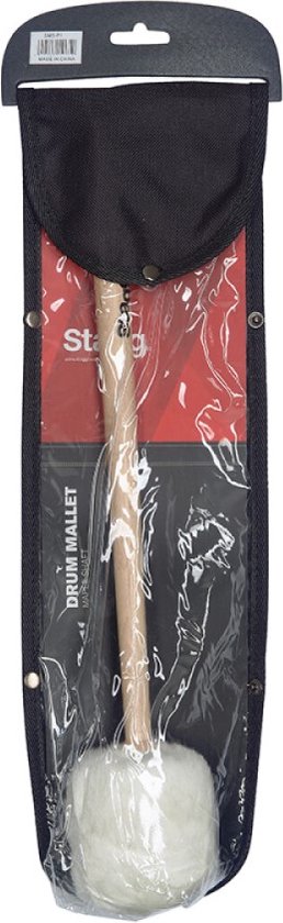 Stagg SMD-P1 Mailloche Pour Tambour - Maillet Érable Pointe Peluche Blanche