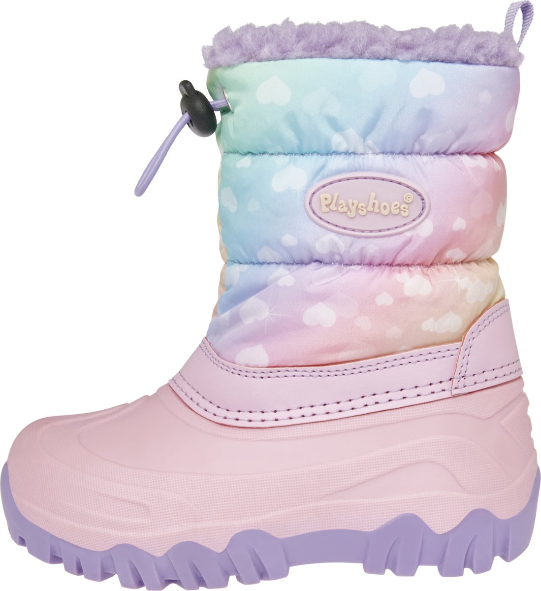 Playshoes - Snowboots - Pastel - Regenboog - Hartjes - Roze - Maat 22/23