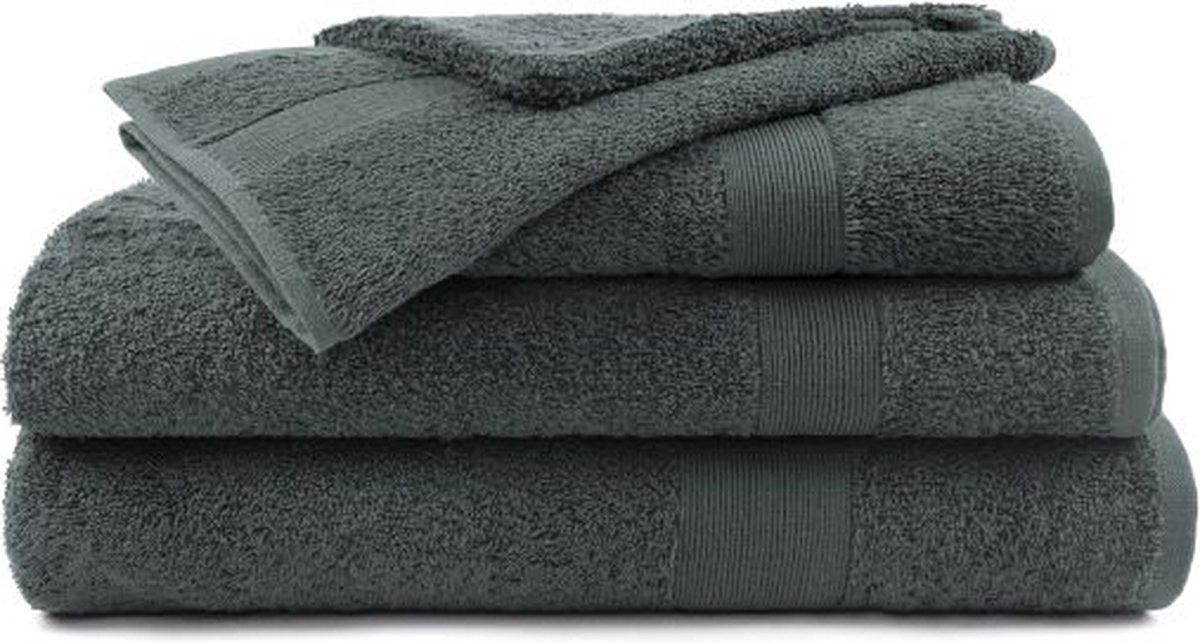 Mistral Home - BADHANDDOEK - katoen - 70 x 140 cm - effen kleur - grijs