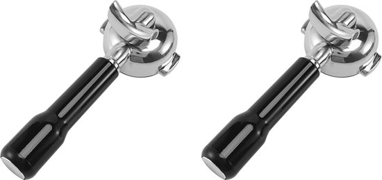Espresso Tamping Station, Koffie Portafilter Houder Stabiele Basis Dubbele Kop Precieze Druk Gemakkelijk Te Reinigen Aluminium Legering voor 51 53 58mm Espresso Machine (Zwart