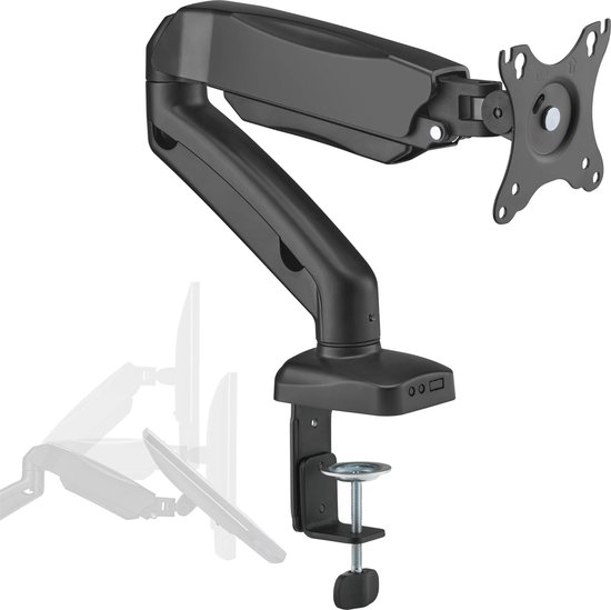 LC-Power Monitor arm - universal mount for monitors up to 32 inches, VESA compatible with C clamp mount