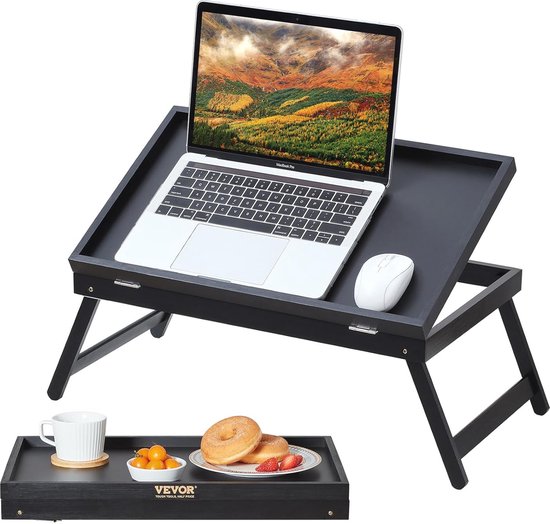 Bedlade met inklapbare poten voor het serveren van ontbijt op bed TV
