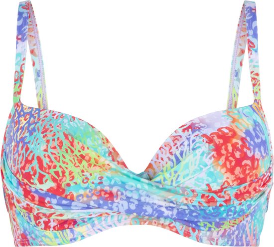 Lingadore Balconette Bikini Top in a Coral Print main image 1