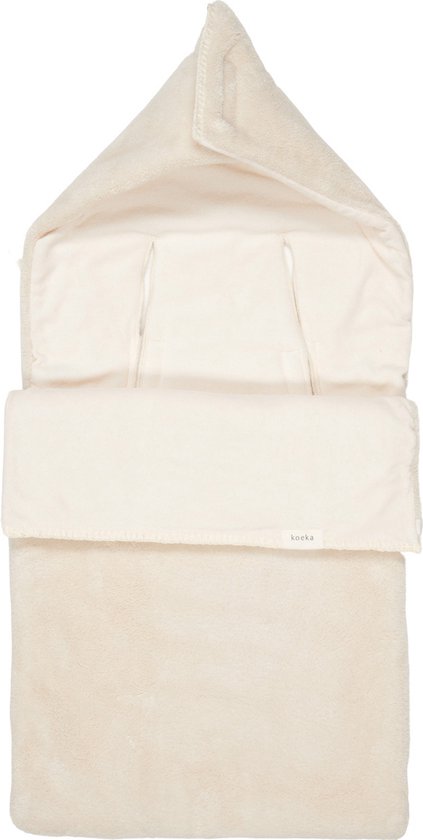 Koeka Malmo voetenzak voor autostoel 0+ - teddy - wit