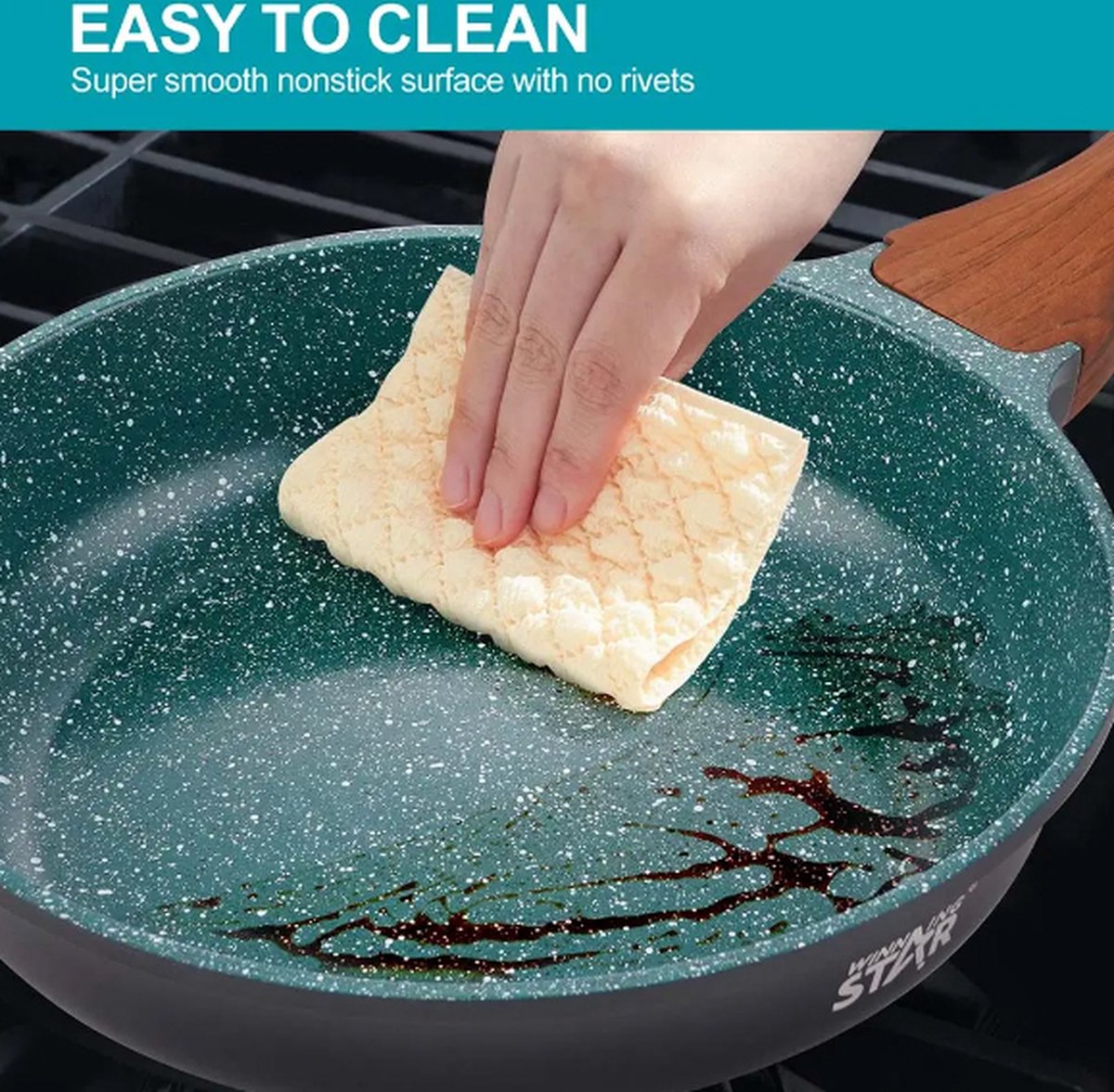 Winning Star 4-delige Non-stick Kookset – Gietaluminium Potten Met Deksel