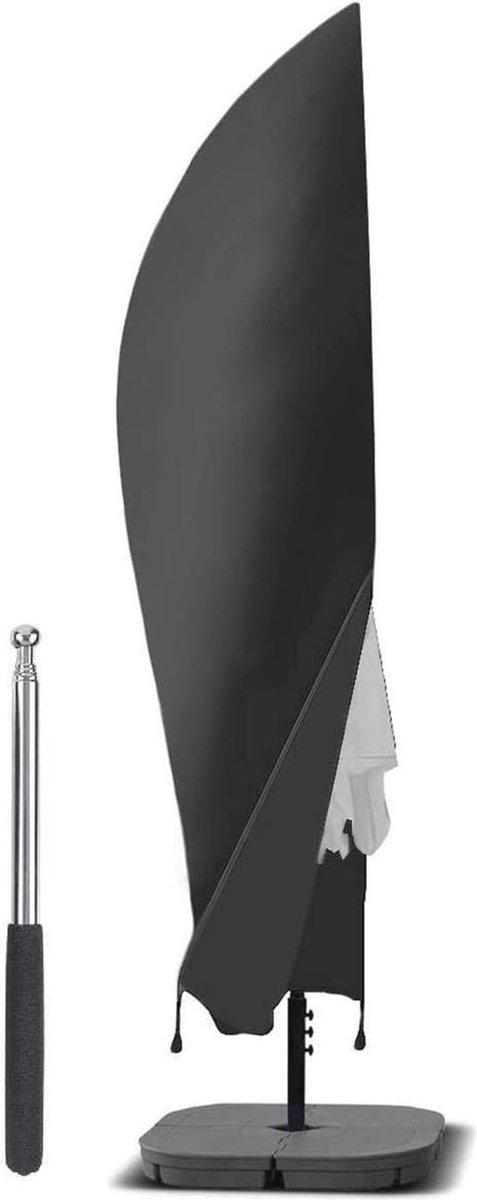 Waterdichte Parasolhoes met Telescoopstang - UV-Bestendig en Stofdicht, Ideaal voor Vrijdragende Parasol, Afmetingen 265 x 40/70/50 cm