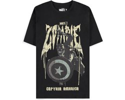 Captain America Zombified Heren T-shirt - zwart - M