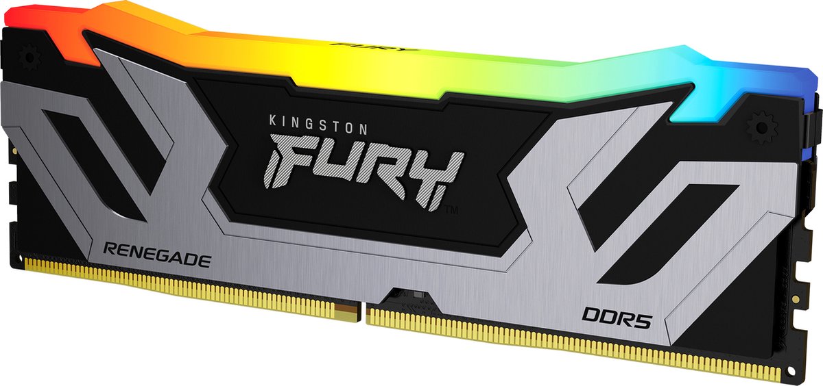 Kingston 24 GB DDR5-8400 (1x 24 GB) werkgeheugen KF584CU40RSA-24, Renegade Silver RGB, XMP 3.0