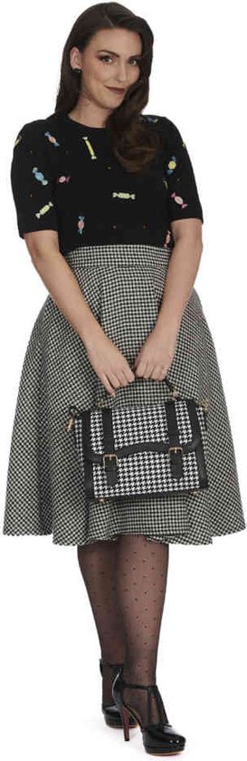 Banned - Rok Florence Pied-de-Poule - XL - Zwart
