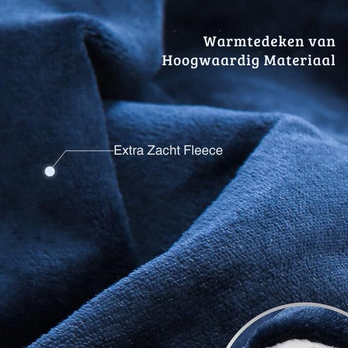 Luxe Warmtedeken – Verwarmde Deken – Elektrisch – Electric Blanket – Heating – Voor op de Bank – Draadloos – Fleece – USB – Stoel – Blauw — cadeau in Wonen & Interieur - foto 3