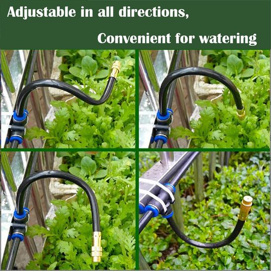JGS ® Instelbare Nevelsproeiers voor Tuin en Terras, 20 Stuks, 8 mm — afbeelding 4