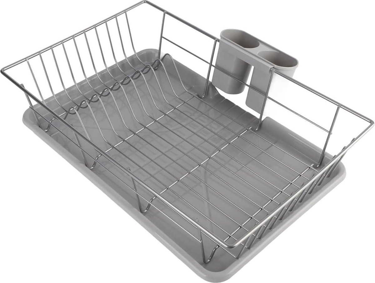 Goedkoopste Afdruiprek met verwijderbare lade - droog - galvanisch staal - keukenorganizer