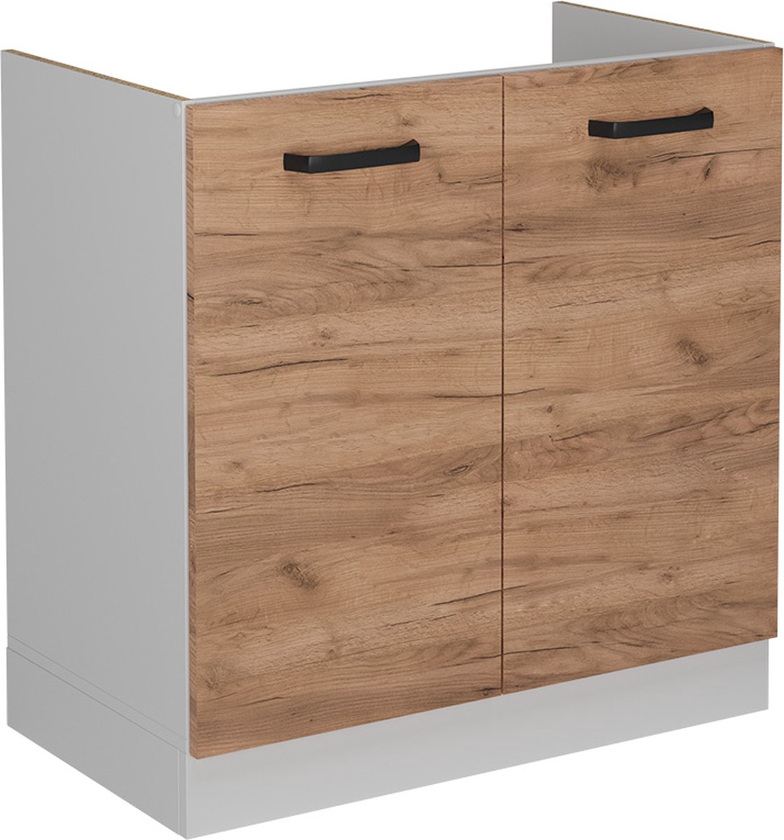 Vicco R-Line Wastafelkast – 80 cm WB Eik Krachtige eik goud Goudkleurig Eiken/Wit