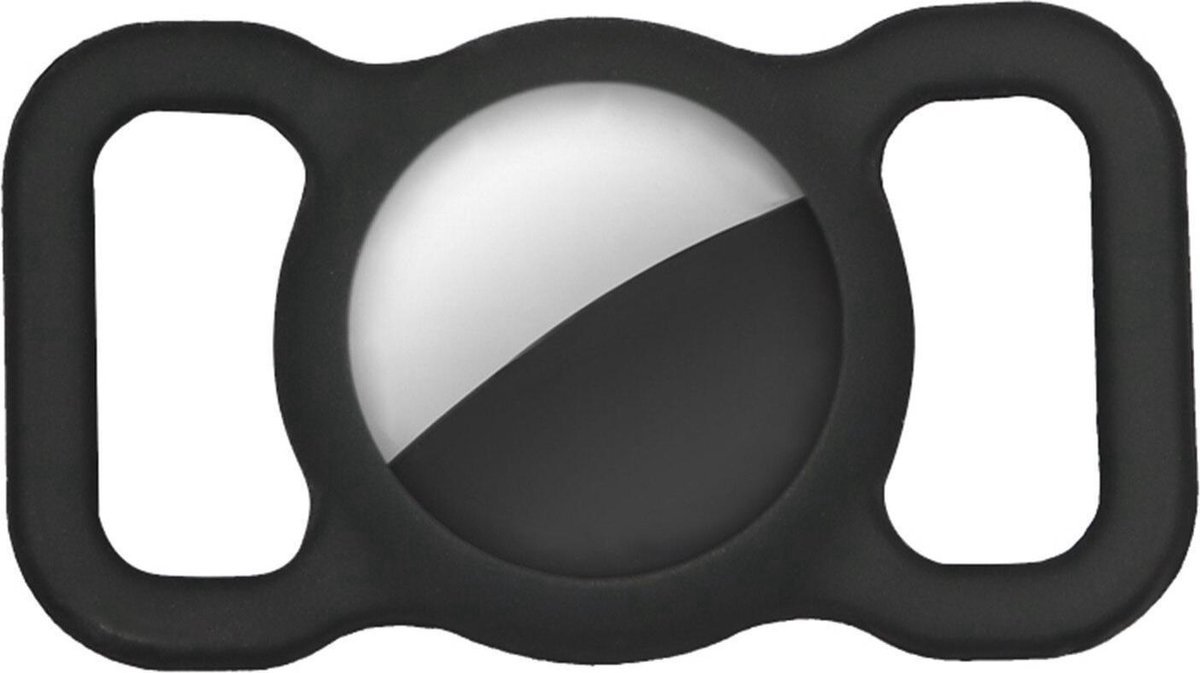 New Age Devi - Hoesje geschikt voor AirTag - voor Huisdieren - Halsband - Zwart