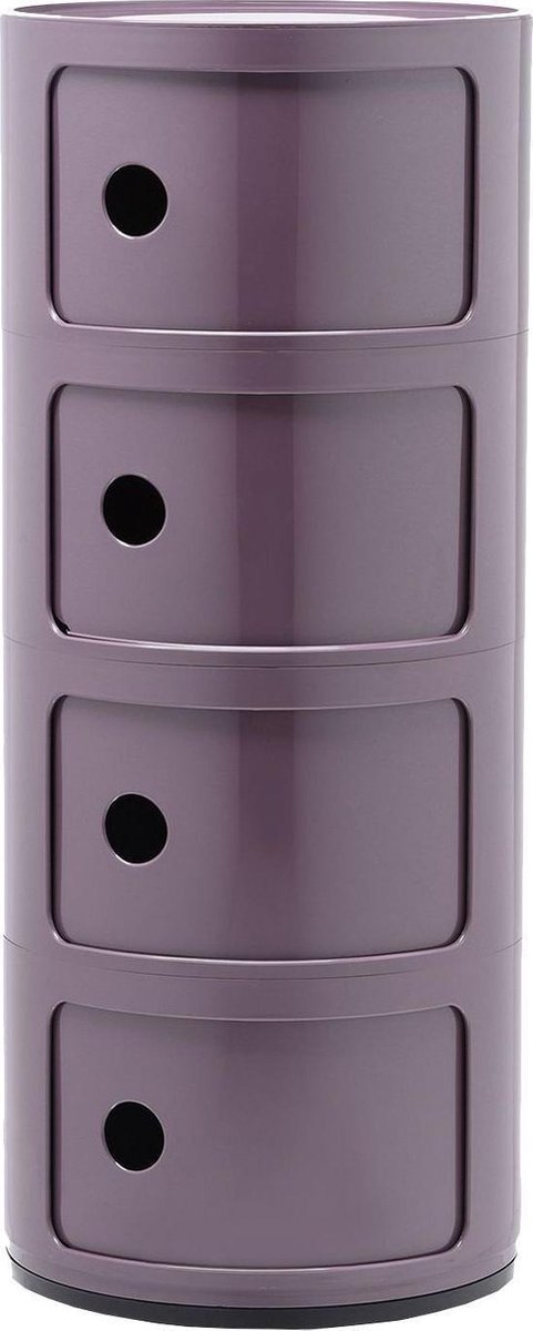 Kartell Componibili Kast Rond Extra Large (4 Comp.) Paars