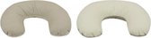 Voedingskussen 80 cm | Beige ruitjes en beige