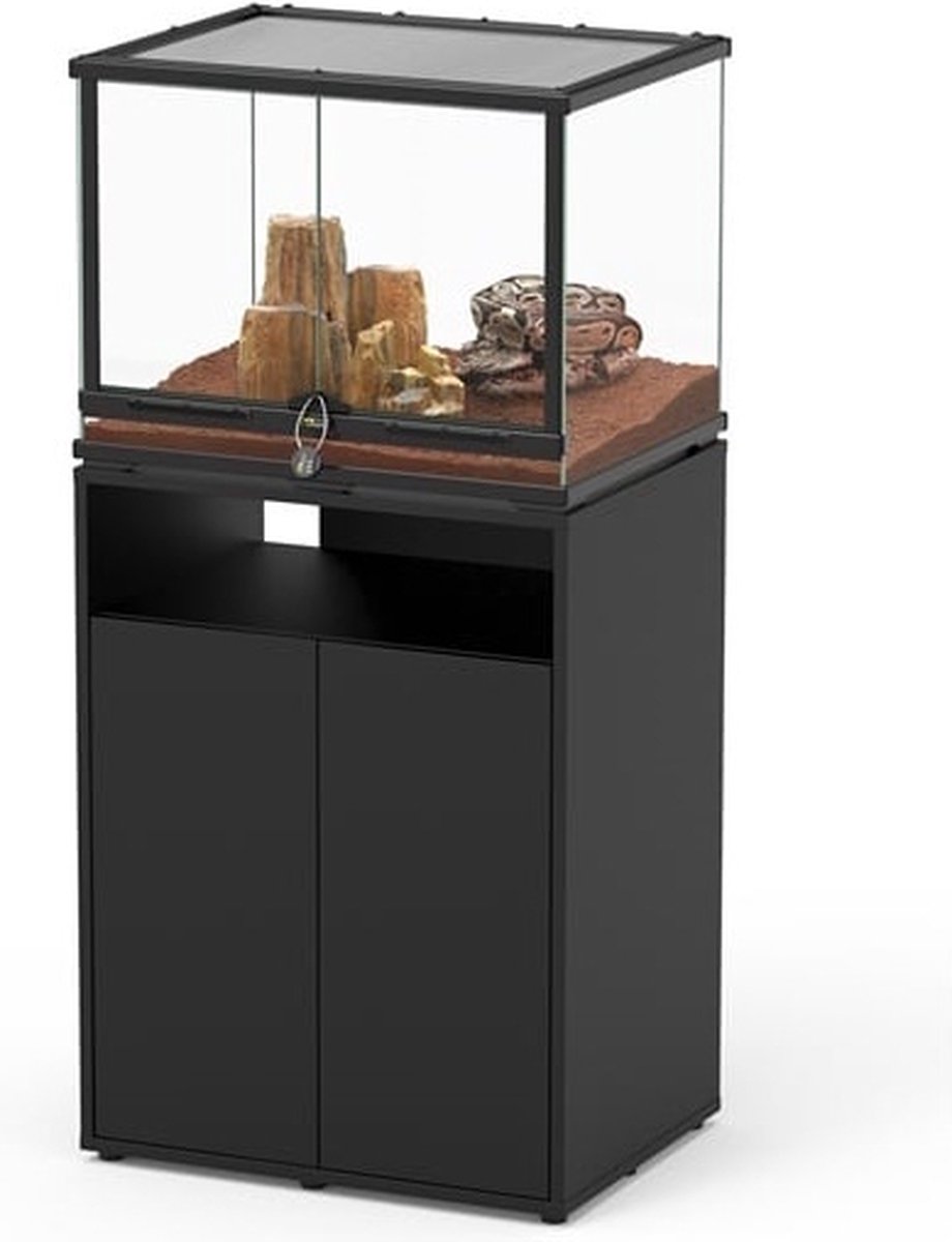 TerrAtlantis Smart Line aquariummeubel | 45x45x80CM | Zwart-001 | met lade en kast
