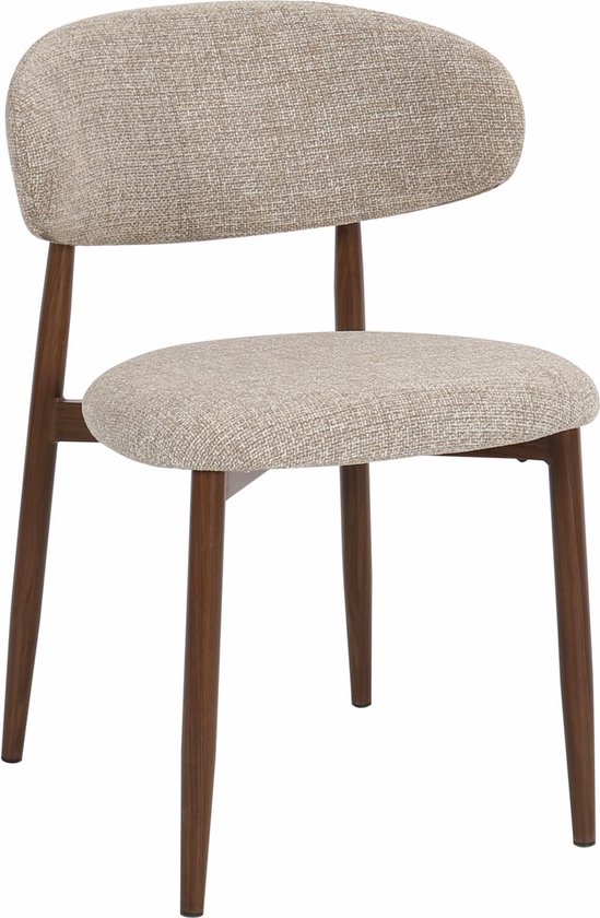 HTfurniture-chaises de salle à manger-couleur beige-pieds bois