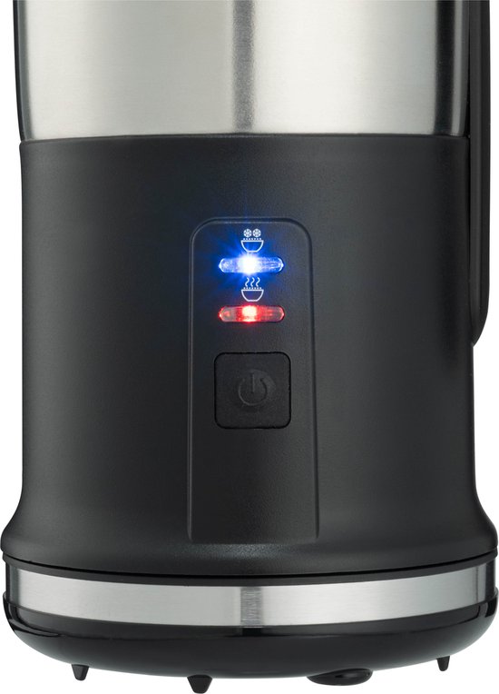 Inventum MK350 - Elektrische melkopschuimer - 115/240 ml - Warm/koud opschuimen - Verwarmen - PFAS vrij - Antikleeflaag - Zwart/RVS