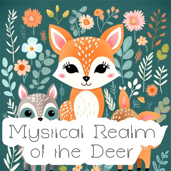 Kleurboek Herten en Hertjes – Schattige Hertjes Kleurplaten – Kleurboek Bosdieren – Lieve Bosdieren Kleurboek – Kleurboek Kinderen en Volwassenen – Colorbook Deer – 20x20cm – 22 Kleurplaten Herten