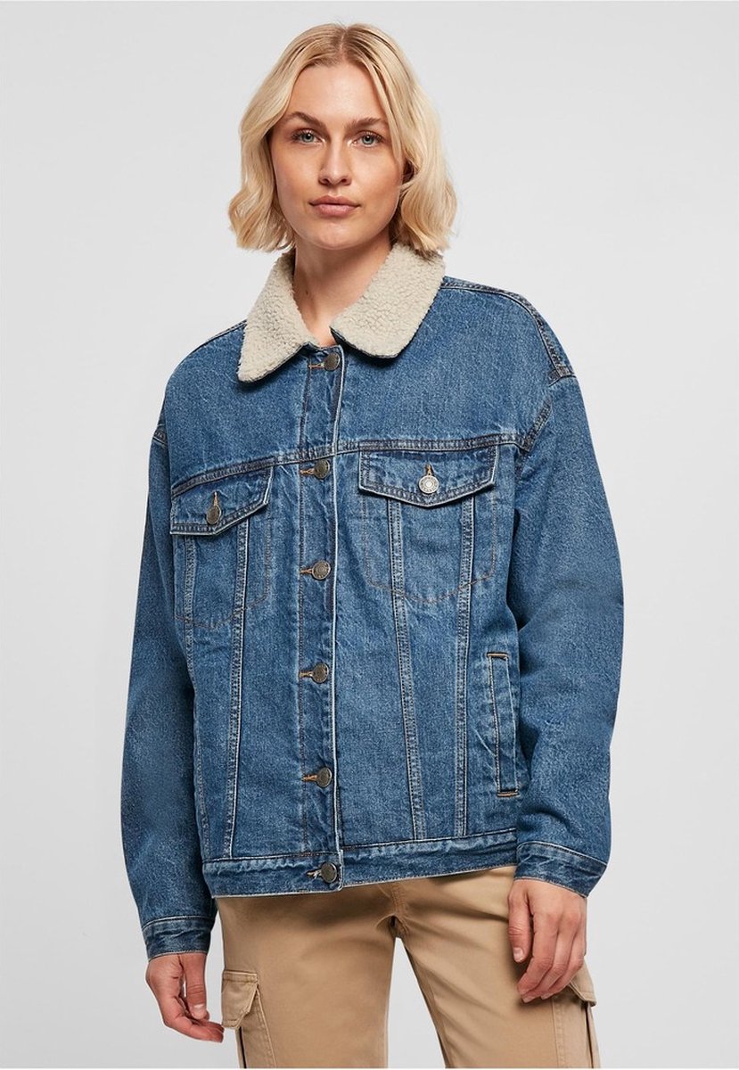 Urban Classics Oversized Sherpa Jacket 3XL Blauw