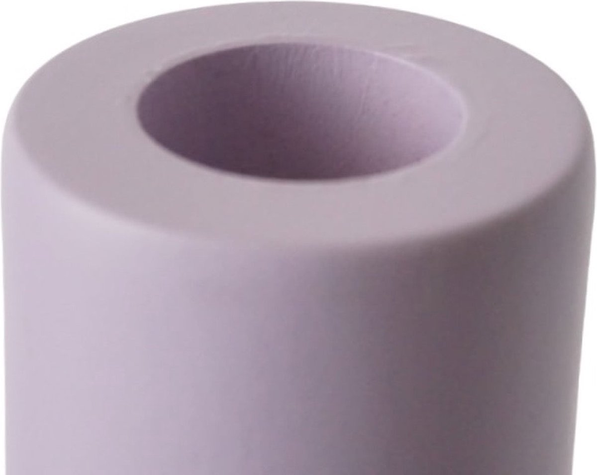 Candleholder cone low - Lilac