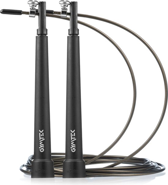 Gymtek® Springtouw - 280cm Staalkoord - Springtouw, Speed Rope, Springtouw voor Volwassenen - Fitness, Training, Sportschool, Crossfit, Cardio
