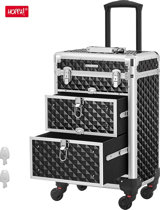 Hoppa! Cosmetic Case Trolley, professionele make-up koffer