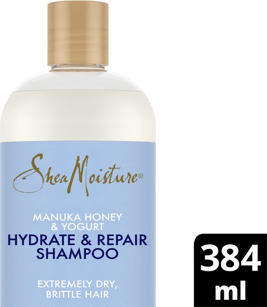 SheaMoisture Hydrate & Repair Shampoo - Manuka Honey & Yoghurt - zonder siliconen en sulfaten - 384 ml