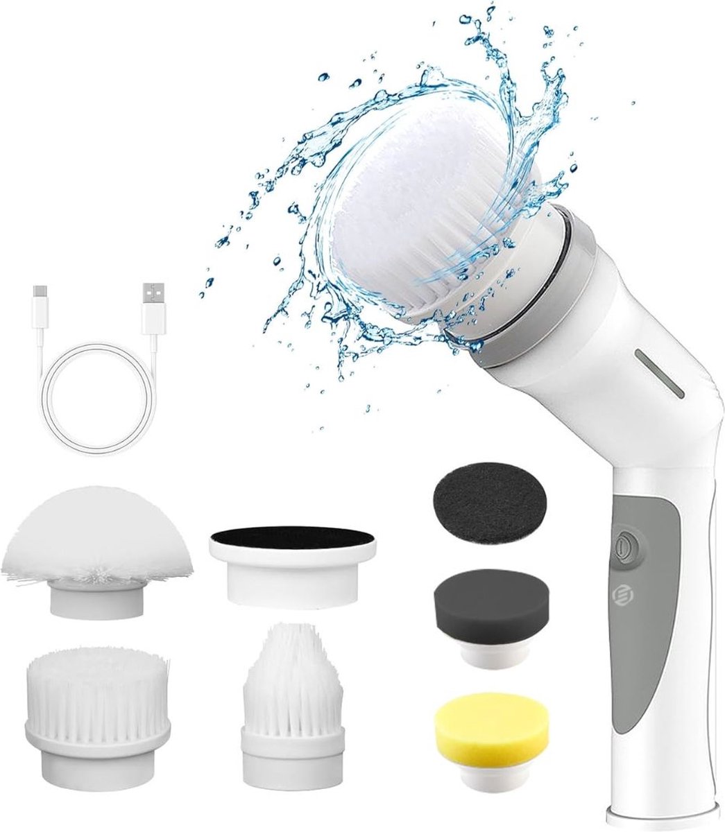 Goedkoopste Equivera Elektrische Spinschrobber- Spinning Schrobber - Elektrische Spin Schrobber - Draaiende Schrobber - Elektrische Schrobber - Schrobmachine - Poetsmachine - Schrobber - Elektrische Schrobborstel - Scrubber - Boenmachine - Spinscrubber - Elektri